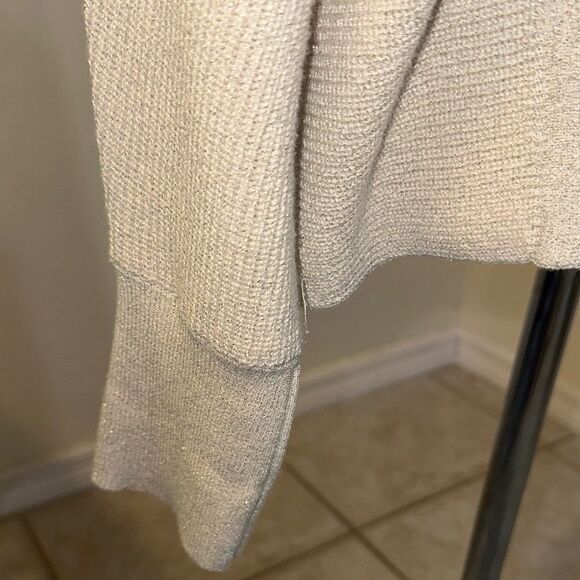 Tommy Bahama Champagne Shimmer Lace-Up Sweater Size XL - Picture 8 of 12